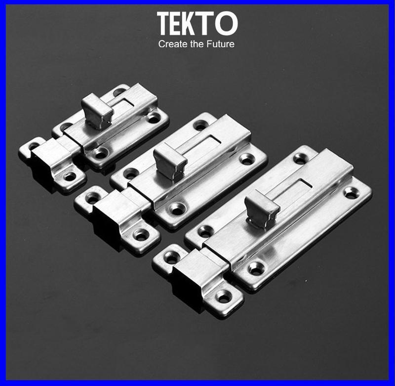 Chốt Khóa Cửa  K09 - Then Cửa Bằng INOX, full ốc vít, Bản Lề Then Chốt Gài Khoá Cửa Có Tay Cầm Bằng 100% INOX-012