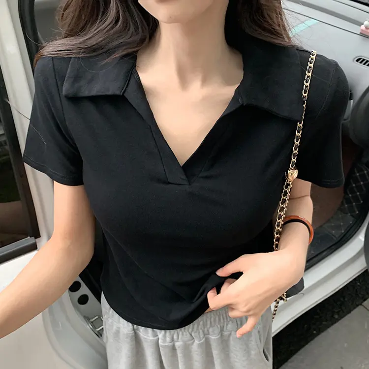 Áo Thun Babytee Nữ Cổ Polo CHIDORI Ôm Body Cotton Co Giãn Thoáng Mát - Size S (1m50-1m62) (40-53kg) (V1: 70-85) Women - Top 4