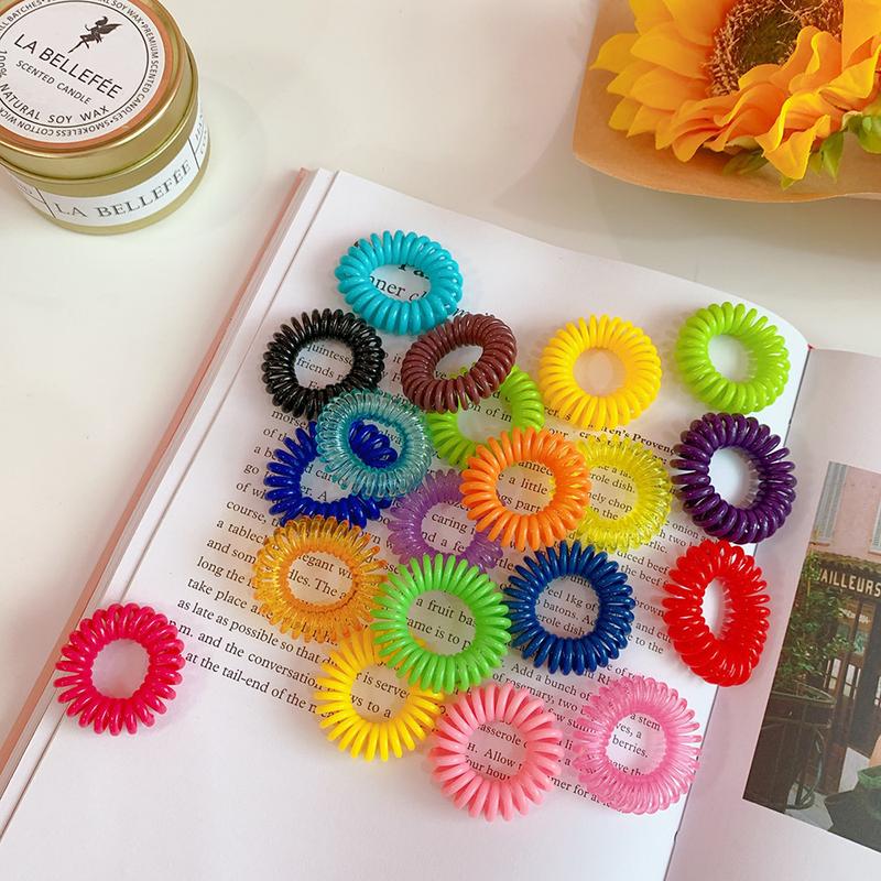 Phụ Kiện Tóc, Phong Cách Hàn Quốc, Dây Buộc Tóc Dây Điện Thoại Đứng, Vòng Tay, Màu Pastel Dây Buộc Tóc, Dây Điện Thoại, Băng Đô Cao Su, Dây Buộc Tóc, cài tóc 4