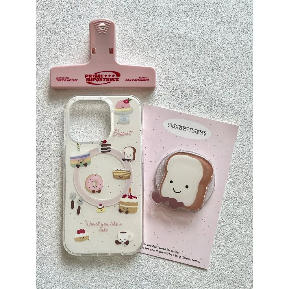 Splash-Ink Dessert Cake for Iphone14promax Phone Case 15plus Magnetic Bracket 13mini/112