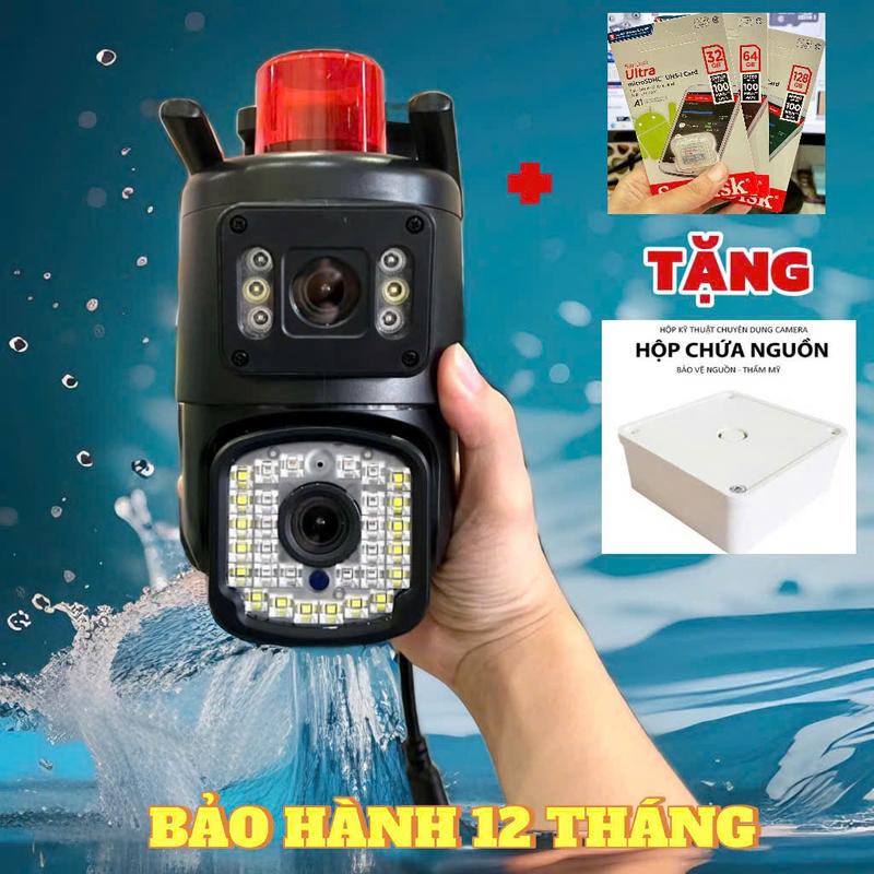  Camera YooSee 2 Mắt Ngoài Trời F36 Xem 2 Khung Hình - Chuẩn 4K Siêu Nét - Xem Đêm Có Màu - Có Đèn Báo Động 