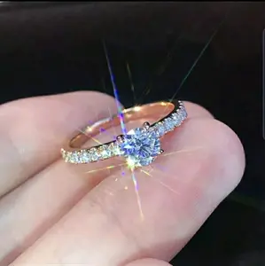 Cincin Titanium Mata Satu Cincin Wanita Dewasa Anti Karat