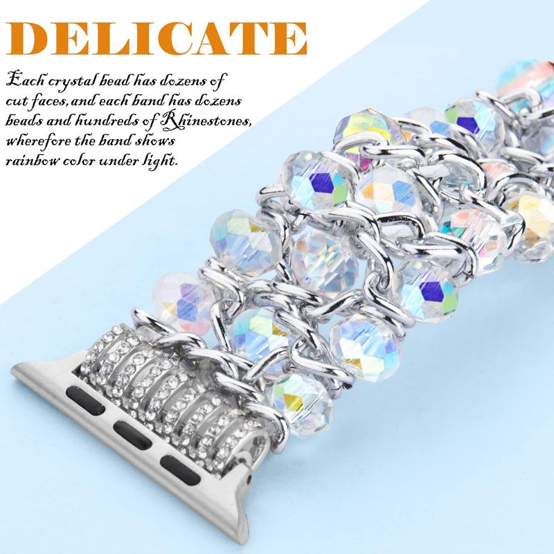 Shiny Bead Replacement Band, Faux Pearl Decor Watch Band, Watch Band for Apple Watch, Wearable Accessories for Apple Watch Ultra Series SE 9 8 7 6 5 4 3 2 1 2