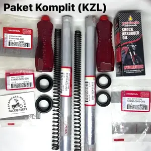 Paket as shock depan + Per buat motor honda Beat Fi KZL Beat Street Beat Esp Scopy Fi Scoopy Esp Spacy Fi Vario 110 Vario 125 Vario 150 Led Part Motorcycle