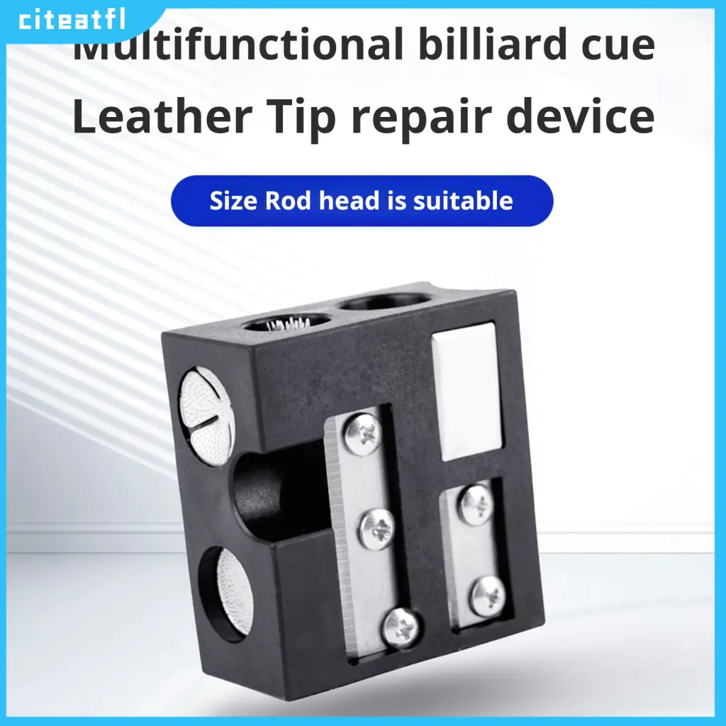 citeatfl- Cue Tip Maintenance Tool Cue Tip Shaping Tool Professional Billiards Cue Tip Repair Tool for Snooker Pool Stick Multi-function Scuffer Shaper Burnisher Aerator for Pool