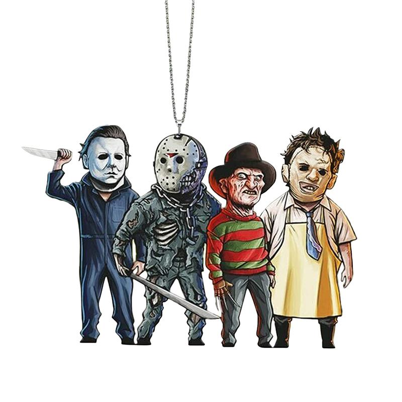 Car Hanging Ornament, Horror Movie Rear View Mirror Pendant Decoration ...