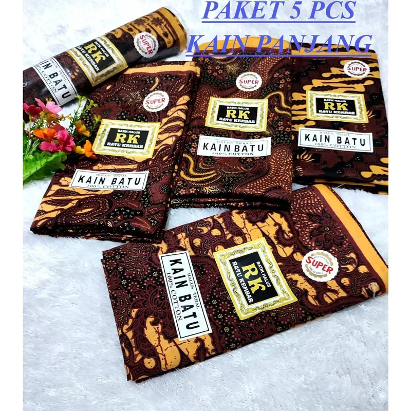 paket HEMAT KAIN PANJANG 5 pcs kain jarik panjang BAHAN FULL KATUN DAPAT NYERAP AIR BISA WARNA COKLAT 3