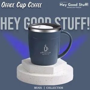 MUG GELAS KOPI ATAU TEH AESTHETIC STAINLESS STEEL 304 ANTI TUMPAH 500ML minuman plastik