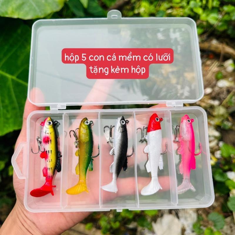 Combo mồi câu lure cá sắt, mồi mềm, nhái hơi- Hộp mồi câu lure combo mồi câu lure hấp dẫn Câu Cá