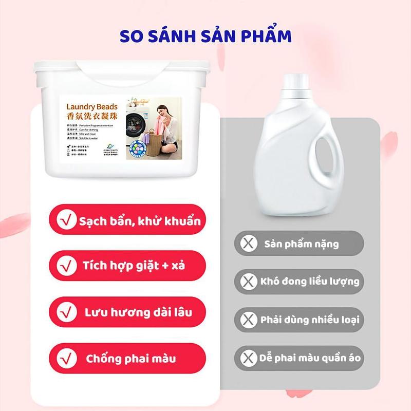 Product Introduction of Viên Giặt Xả Quần Áo Thơm Lâu Bền Màu 7IN1 Khử Khuẩn Gấp 8 Lần, Cùng Hạt Lưu Hương Đến 72H 34