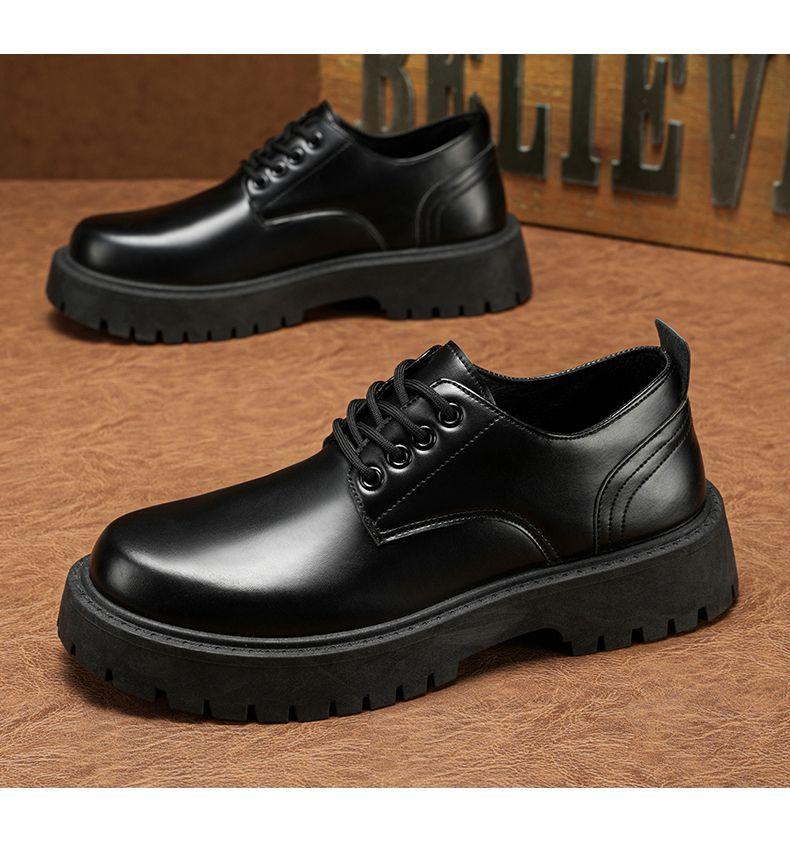 Product Introduction of 2024 Men's Leather Shoes Business British Style Derby Shoes Autumn Big Toe Casual Fashion Shoes New Leather Shoes Raise the Bottom Women 32