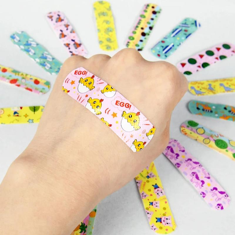 Product Introduction of 120pcs/box Colorful Cartoon Cute Band Aids Waterproof Breathable Strong Adhesion Wound Hemostasis Anti-Bacterial Woundplast 13
