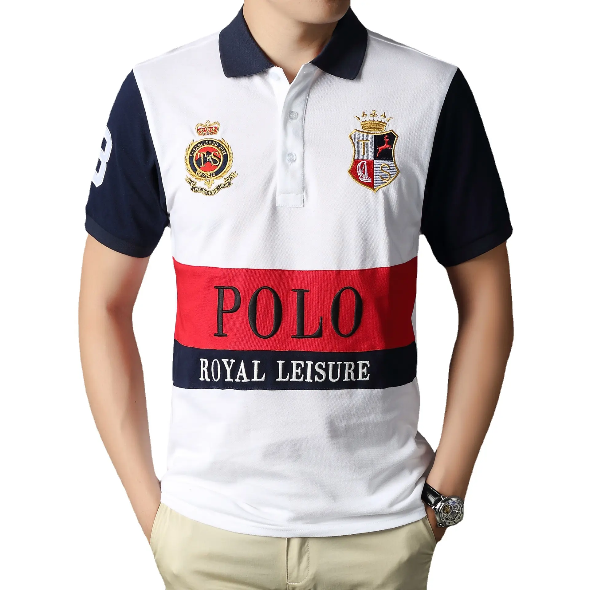 TS New Boys Polo Shirt Men's Great Designers Short Sleeve British Sports Embroidery European American Plus EU Size T Shirt for Men
