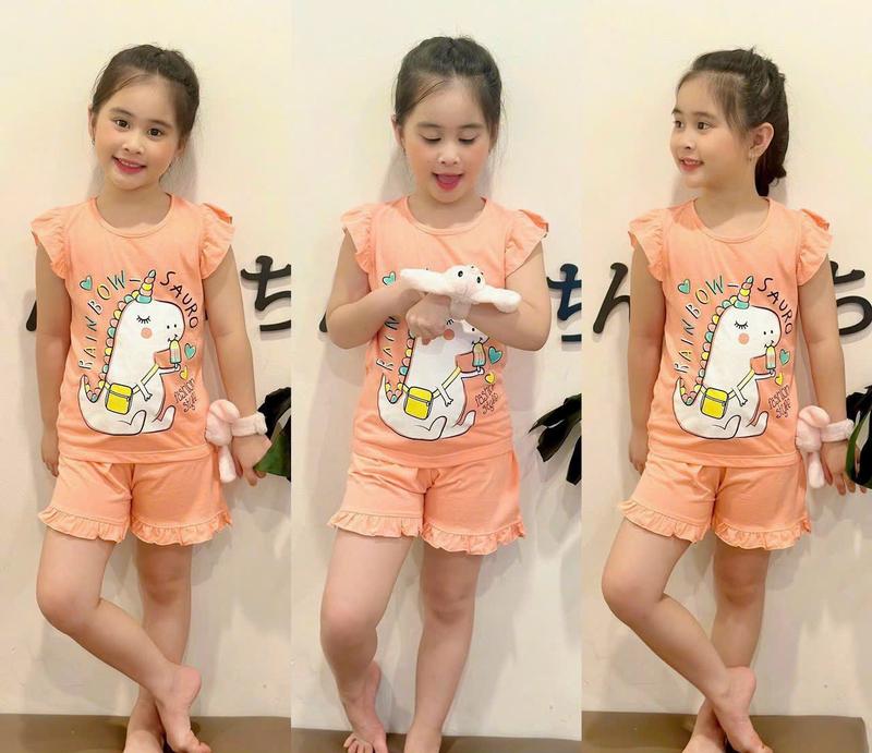 GX01 Đồ bộ thun xuất cho bé gái, từ 8kg đến 35kg 7