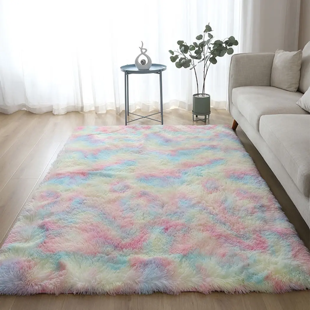 Permaidani Kawasan Tie-Dye, Sangat Lembut, Sesuai untuk Bilik Tidur, dengan Reka Bentuk Tikar Lantai