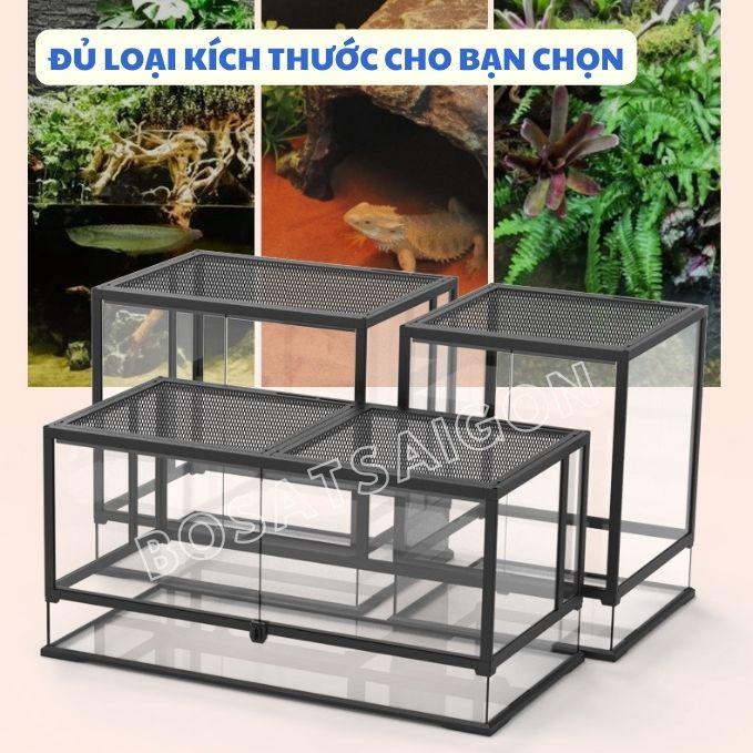 YL-09 CHUỒNG KÍNH LẮP GHÉP LỚN 90CM CAO CẤP  BÒ SÁT THÚ CƯNG BỂ HỒ RÙA RỒNG ÚC TRĂN RẮN NGUYÊN SIU 2