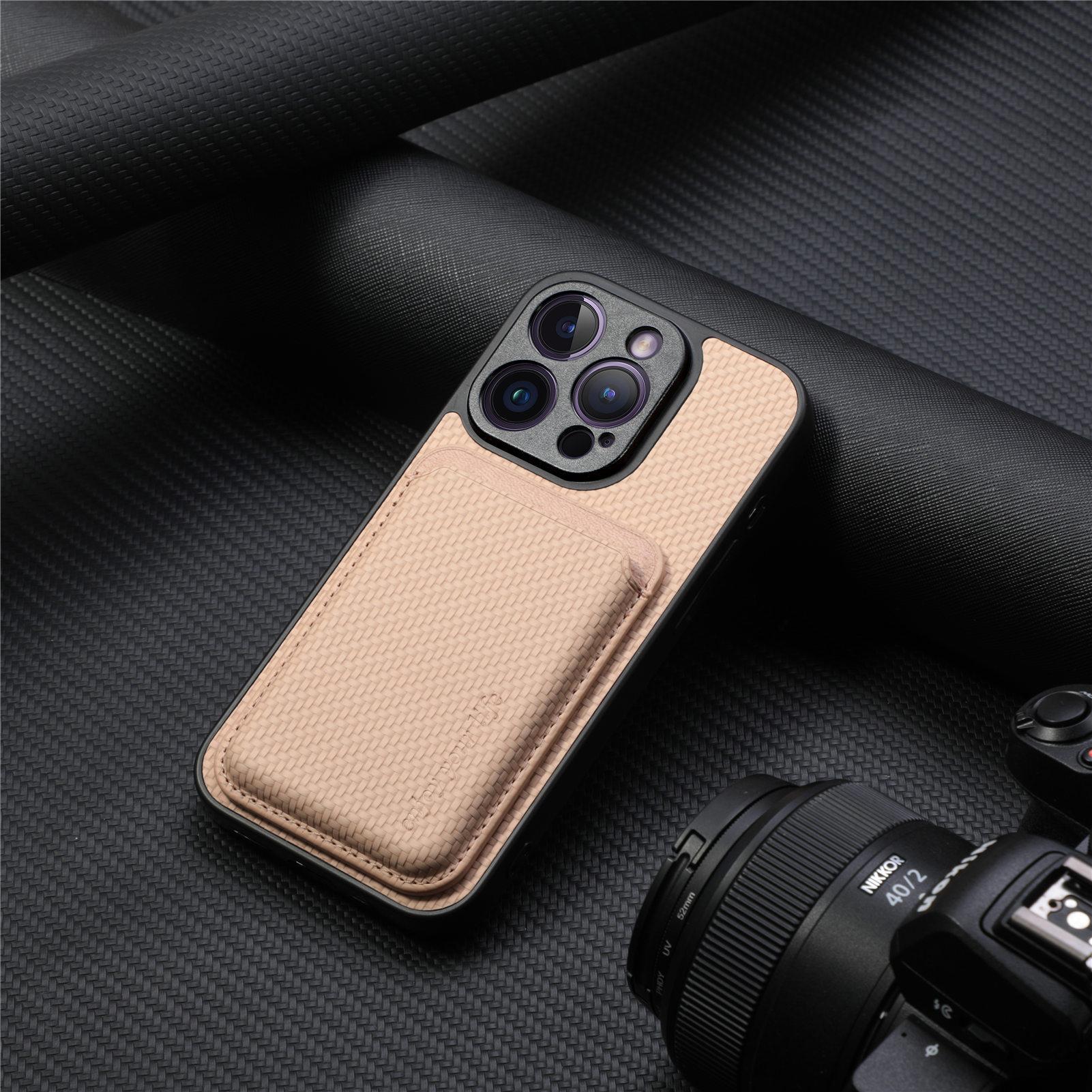 Dompet Kartu Magnetic Magsafe iPhone 17 Air 16 15 Pro Max Motif Fiber