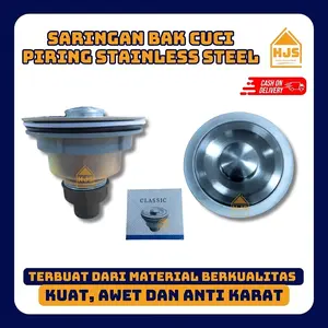 Avur saringan bak cuci piring / saringan wastafel bibir stainless / afur keranjang saringan bak cuci piring sink dapur