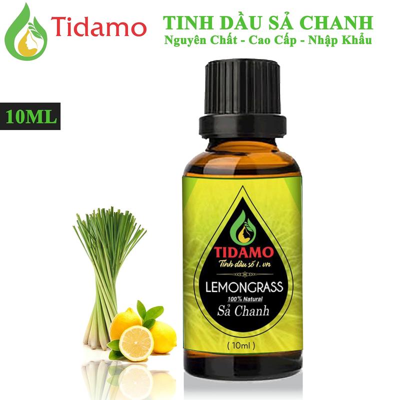  Tinh Dầu Sả Chanh Nguyên Chất TIDAMO 10ML | Chính Hãng Có Kiểm Nghiệm | Tinh Dầu Xông Phòng Cao Cấp An Toàn Cho Trẻ Khử Mùi Kháng Khuẩn Đuổi Muỗi và Giải Cảm 
