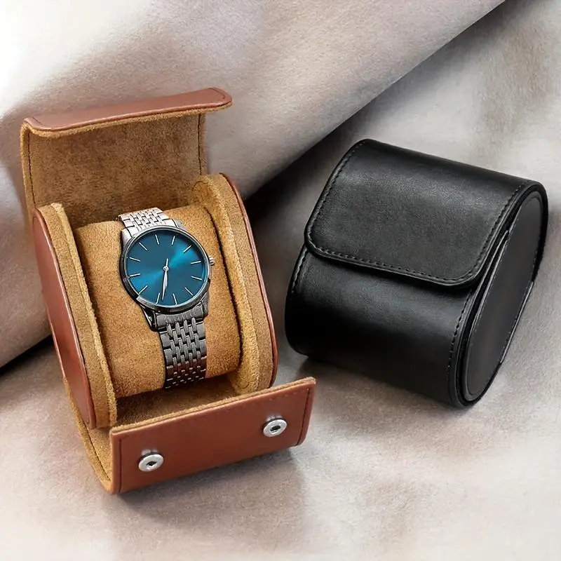 Vintage Watch Storage Box, 1 Count Watch Organizer with Pillow, Watch Storage Box for Home Office, Home Organizer for Watch 0