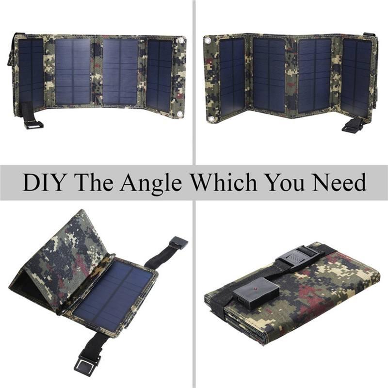 Waterproof 5V Folding Solar Panel Cells USB Foldable Solar Panel Portable Flexible for Mobile Phone 3