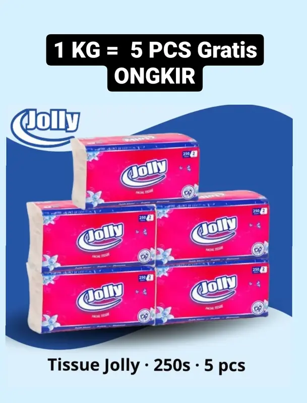 Tisu Jolly 4 PCS TISU Tissue JOLLY 250 SHEET / TISU MURAH LEMBUT !!! Tisu Paseo Tisu Tessa Tisu Nice 2