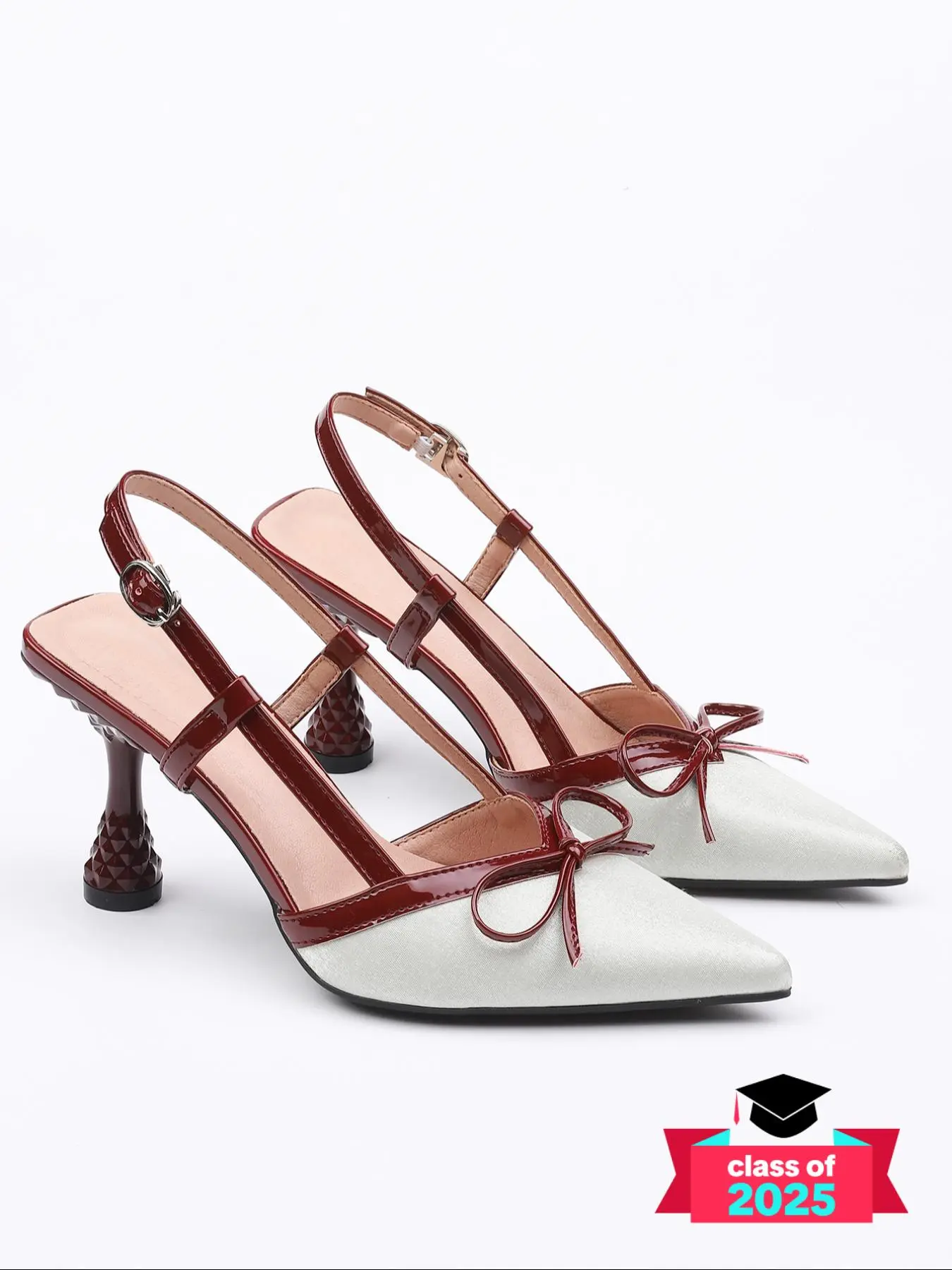 Women's Fashionable Bowknot Design Heels, Valentine's Day Gift for Girl, Casual Pointed Toe High Heel Sandals for Summer, Comfortable Breathable Slingback Shoes for Daily Wear, Girlfriend Gifts