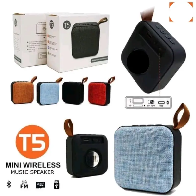 Speaker Bluetooth Music Box T5 T5A Kotak Bass Stereo Audio Musik Portable 0