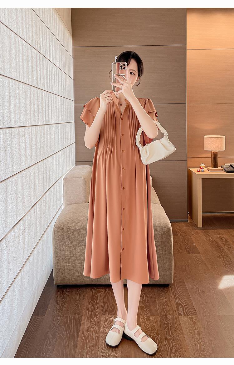 Product Introduction of E69990# Postpartum Embroidery Plus Size Womens Dresses Summer New Arrival Pregnancy Clothes Pregnant Mid-Long Breastfeeding Dress 11