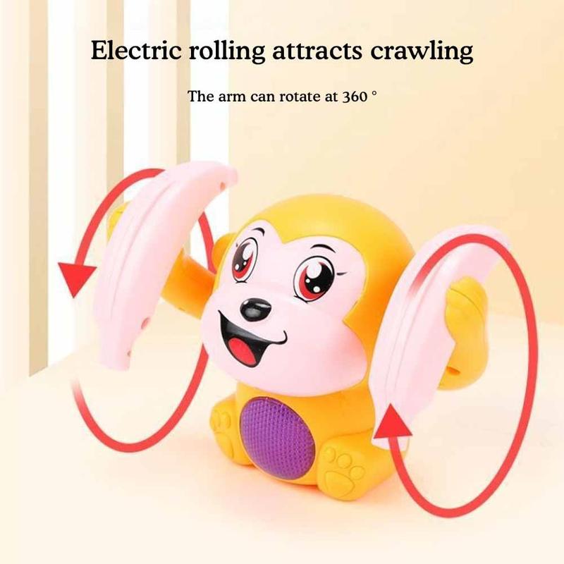 Product Introduction of Electric Rolling Flipping Monkey Toy With Music Voice Control Induction Kids Education Early Learning Toys 24