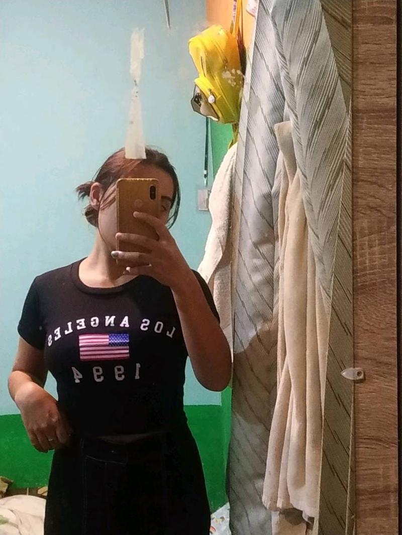 Product Introduction of Baju Kaos Crop Top Motif Wanita Los Angeles 1994 Rib Pendek 0