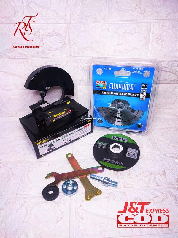Dudukan Gerinda Tangan + Adapter Bor Konektor Ke Gerinda Circular Saw 7