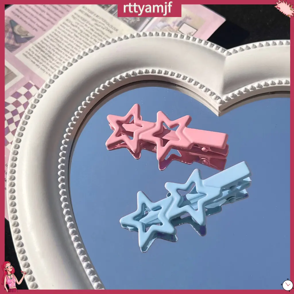 rttyamjf- Hair Clips Hair Barrette Star Style Hair Clip for Women Non-slip  Ultralight Bangs Clip Decoration Bright Colors Sweet Girls Headdress