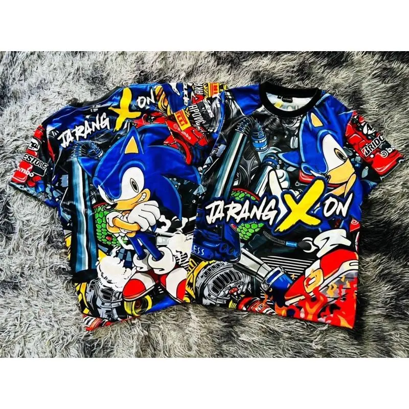 [Fast shipping] 2024 JERSEY 2024 Baju Lelaki Jersey Sonic Clothing Short Sleeved T-shirt For Boys Sonic