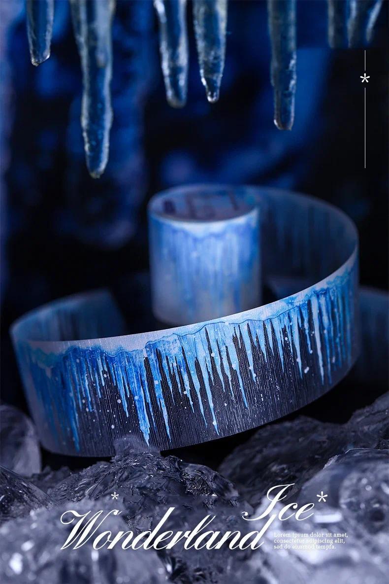 Product Introduction of JIANWU 40mm*200cm Ice Wonderland Series Vintage Winter Snow Material Collage Landscaping PET Tape Creative Journal Stationery 0