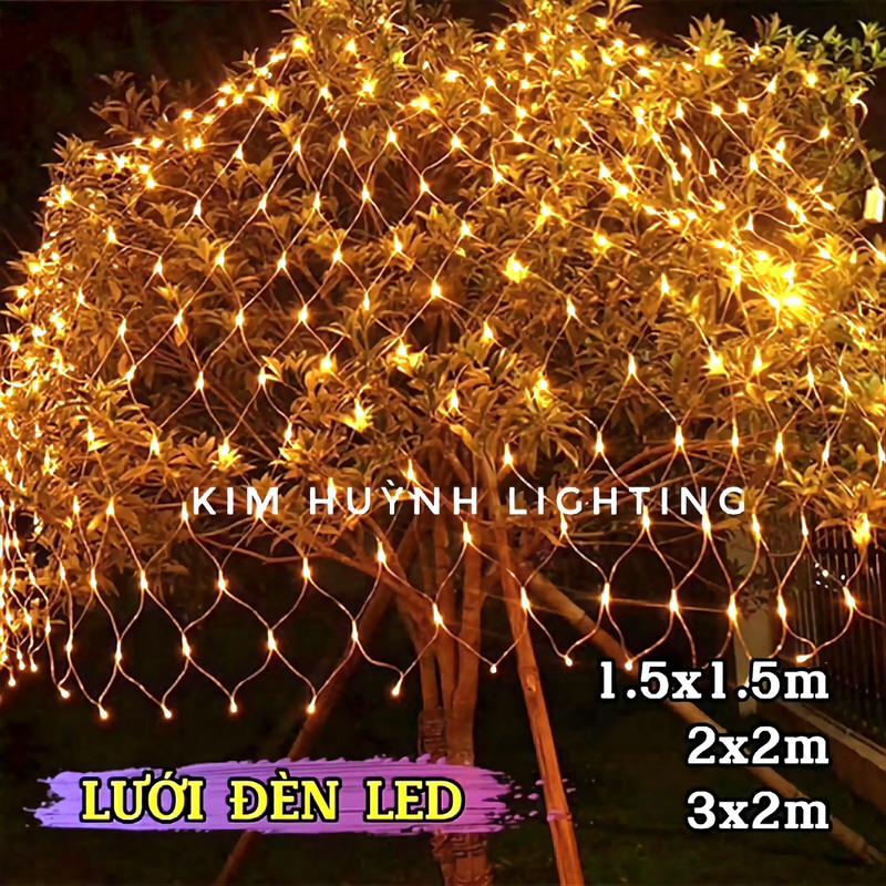 Lưới đèn LED đèn lưới mắt cáo lưới cá chống nước trang trí Giáng sinh lễ Tết