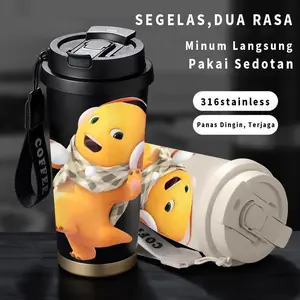 Cute Nai Loong Tumbler Stainless Steel Cup 500 mltermos Coffee Coffee Vacum Cold Cold Cold Bottle Drinking Gifts for Lovers Families of Your Friends and Tops