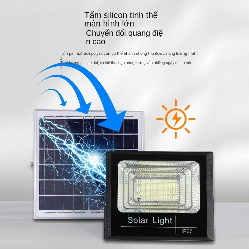 【Bán hàng trực tiếp từ nhà máy】Đèn năng lượng mặt trời 100W - Bảo hành 2 năm, Chống nước IP67 9