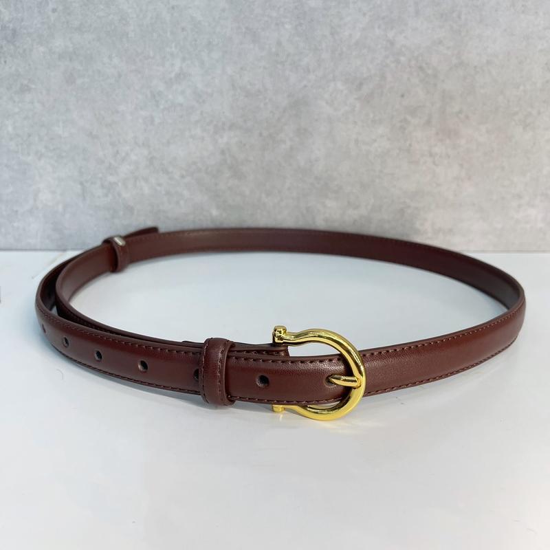 Thắt Lưng Bản Nhỏ Da Lỳ Mềm Khoá Ghim Voi - Dài 105cm Rộng 2cm - Đen/Nâu/Vàng Bò 9