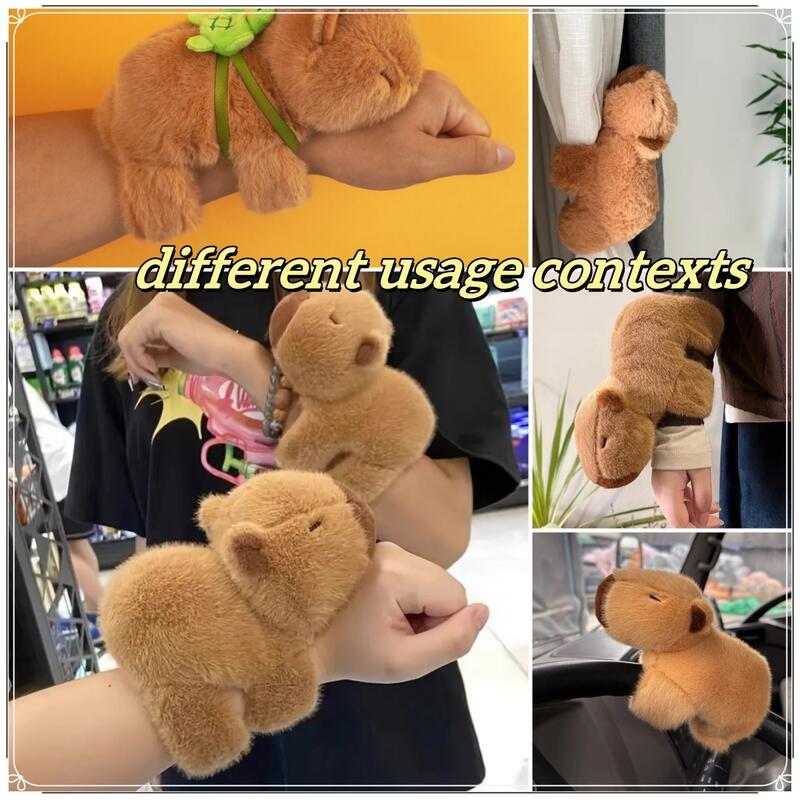 Product Introduction of inch Capybara Plush Doll - Adorable Snap Ring Design, Soft Cuddly Toys for Boys Girls Age 2 3 4 5 6 7 8 Years Old Christmas Birthday Present 16