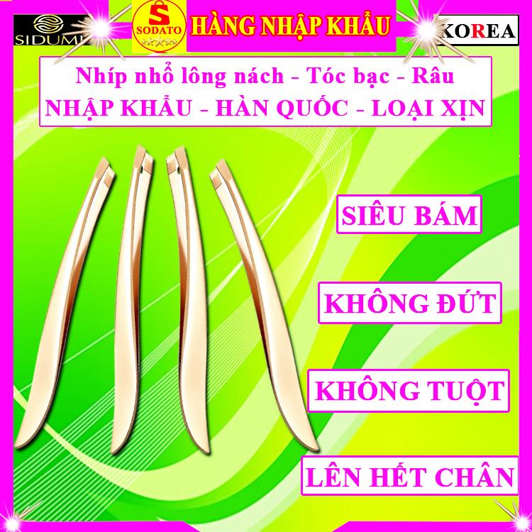 Nhíp nhổ tóc bạc tóc sâu cao cấp loại xịn hàn quốc chính hãng Sidumi nhíp nhổ lông nách nhổ râu lông mi ria mép lông yến tốt inox lên cả chân không bị đứt và không đau kể cả cây nhỏ li ti mới nhú
