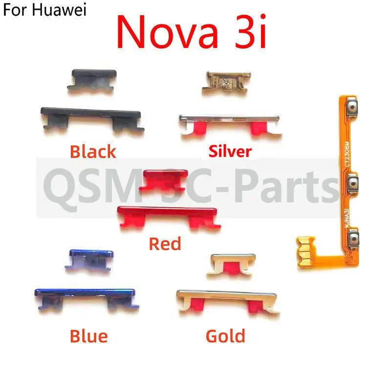 For Huawei Nova 3i Power Button ON OFF Volume Up Down Side Button Key flex Cable