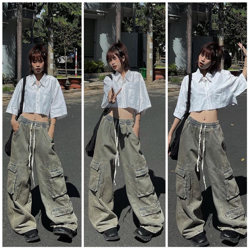  Quần Jean LƯNG THUN 3 TÚI HỘP LALA cá tính phong cách quảng châu cực chất dành cho nam và nữ kèm ảnh khách mặc   ảnh 2  