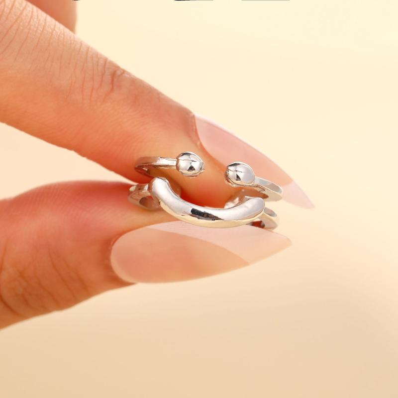 Product Introduction of Nhẫn Mặt Cười, Thiết Kế Độc Đáo Hình Quả Cầu Tròn, Dành Cho Nữ, Phong Cách Đơn Giản, Thời Trang, Dễ Phối Đồ, Nhẫn Ngón Trỏ Cao Cấp, 2023, Phong Cách Ins 24