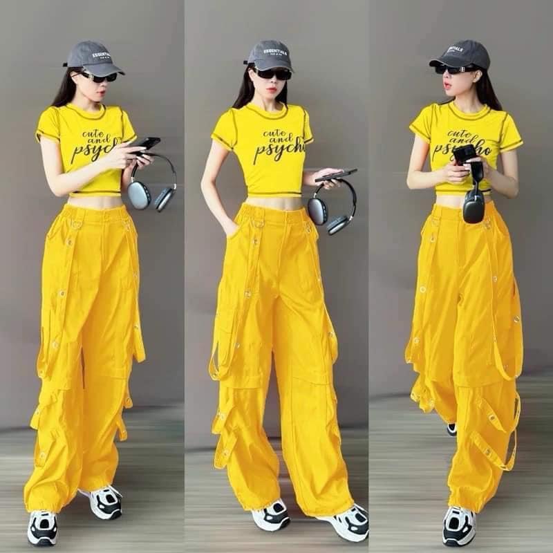 Bộ tập áo thun quần kaki tập gym,erobic dân vũ, shuffledance , zumba,dance fitness đồng phục nhóm Sport Chạy Bộ Tập Thể Dục 1