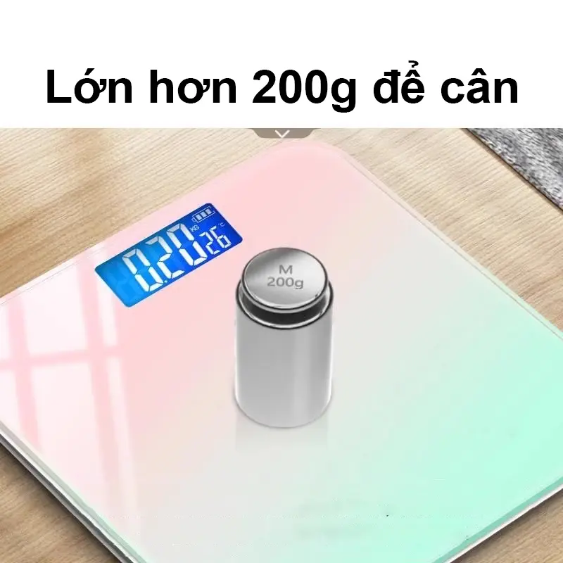 OOKAS Cân điện Tử cân sức khỏe điện tử Cân Gia Đình Trọng Lượng Tối Đa 120Kg Tiện Lợi Cho Gia Đình.Cân sức khỏe điện tử thông minh có màn hình LED, sạc USB 3