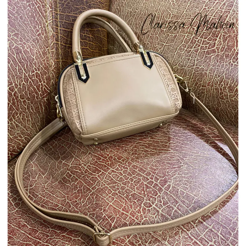 CLARISSA MAHEIN Tas Tangan Bahu Wanita Alya Motif Kombinasi Polos Tikar Tali Panjang Pendek | Slingbag Handbag Women | Tas Selempang Terbaru 2
