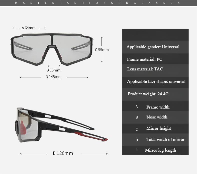 Product Introduction of New Cycling Shades Fashion Large Frame European and American Style Outdoor Sports MTB Sunglasses Retro Windproof Dustproof Bike Accessories 13