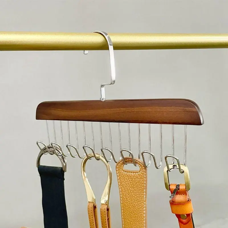 Móc treo có 8 móc, Gói 5, Thích hợp để treo Suspenders, Khăn Quàng cổ, Cà Vạt, Thắt lưng, Móc treo dây đai không trơn trượt, Thích hợp để làm khô quần áo trẻ Em Bé và người lớn, Móc treo kẹp treo quần áo 8
