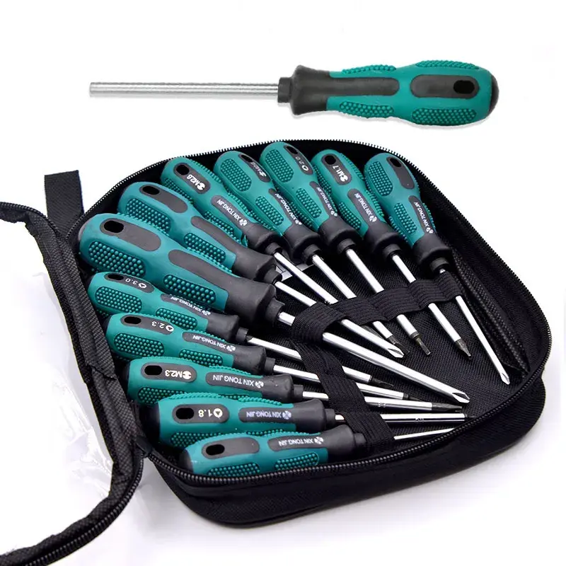 Obeng Set Reparasi Magnetic Head 13 in 1 - SK803 - Green obeng  magnet